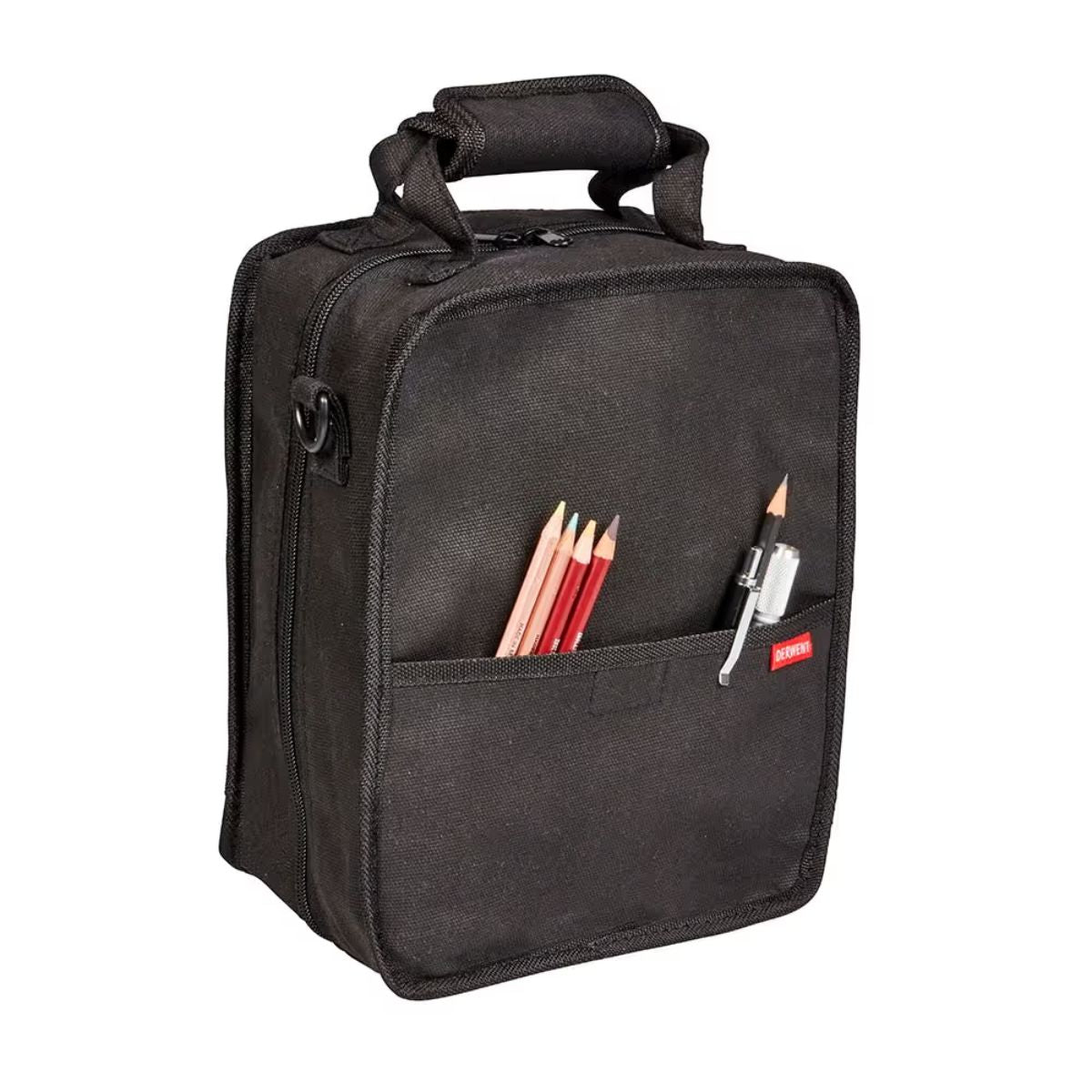 Estojo para Lápis Derwent Completo Carry-all 132 Lugares Preto Lona