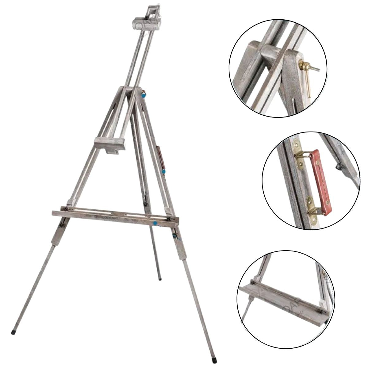 Cavalete Tripé Sinoart Portátil Dobrável 16x9x95cm Antique Gray