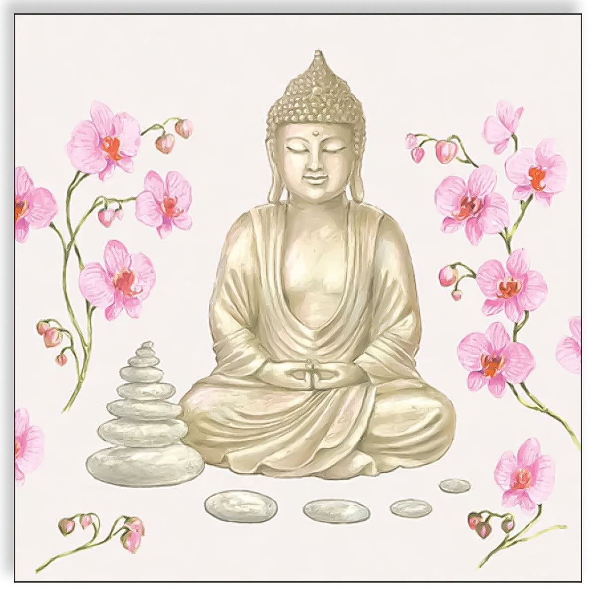 Guardanapo para Decoupage Ambiente 33x33cm com 2 Unidades - Buda
