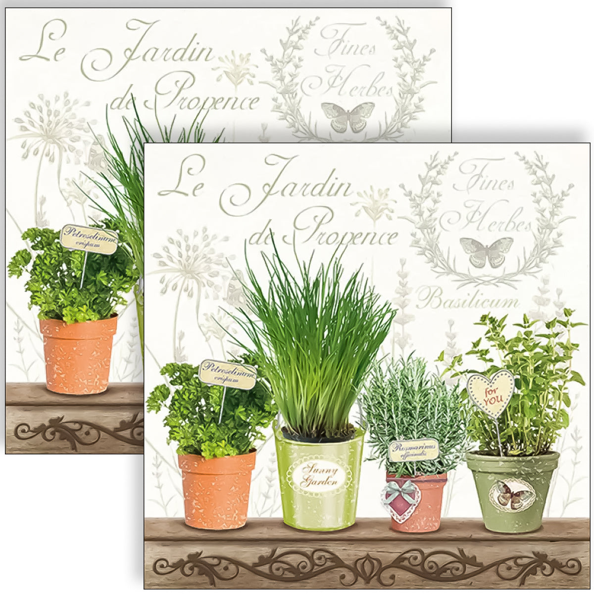 Guardanapo para Decoupage Ambiente 33x33cm com 2 Unidades - o Jardim da Provença