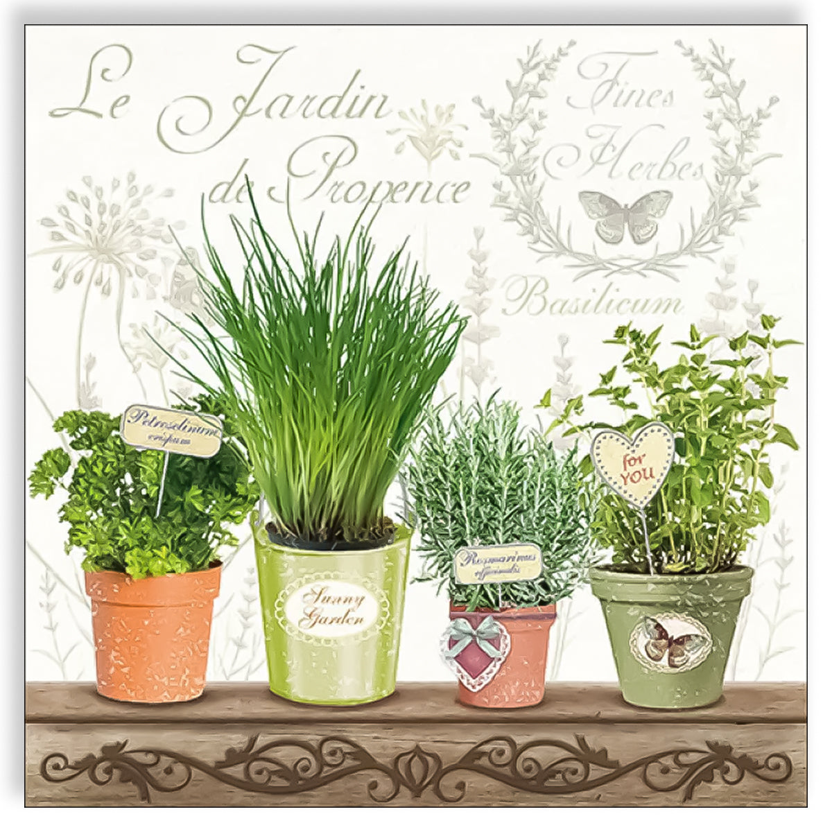 Guardanapo para Decoupage Ambiente 33x33cm com 20 Unidades - o Jardim da Provença
