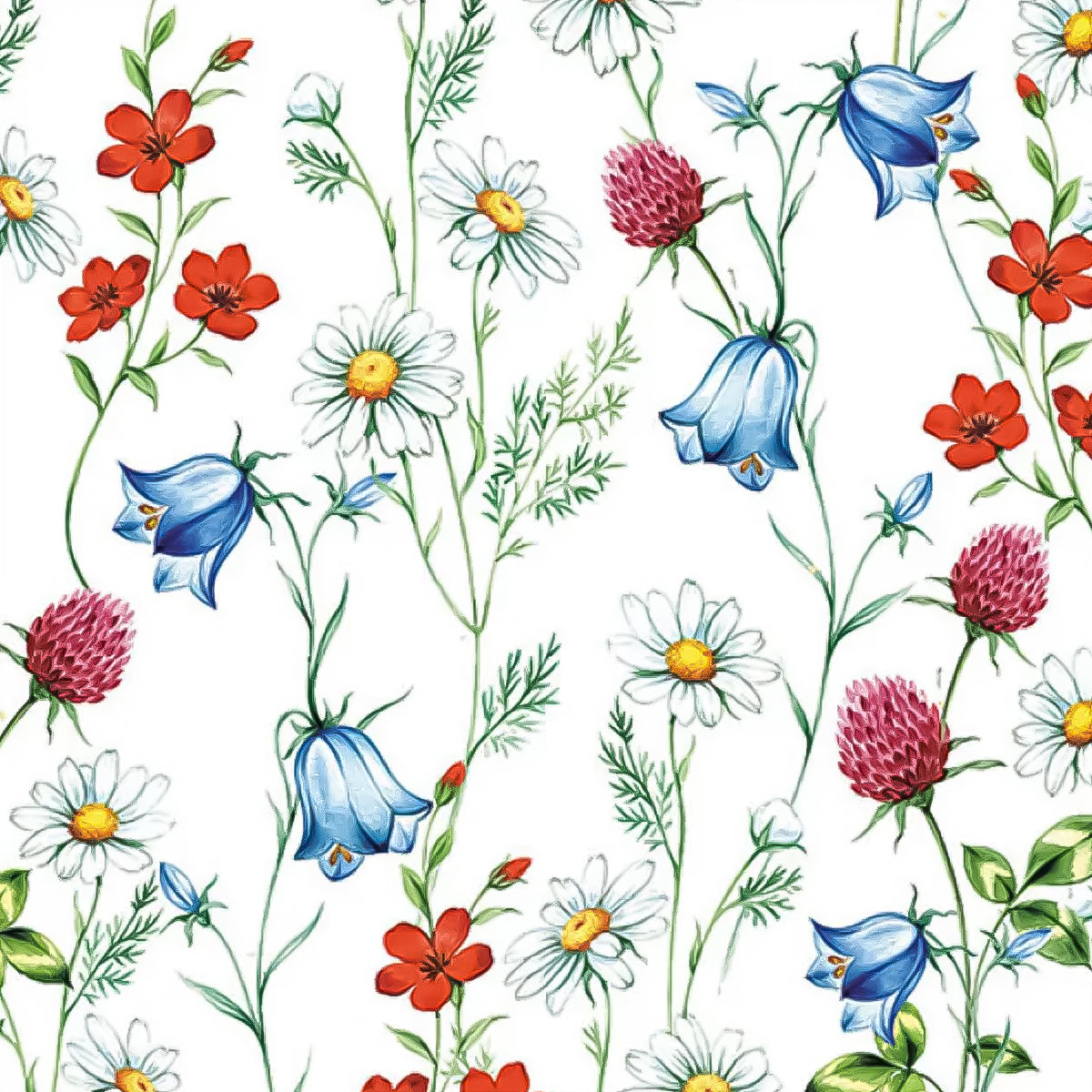 Guardanapo para Decoupage Ambiente 33x33cm com 2 Unidades - Flores Silvestres