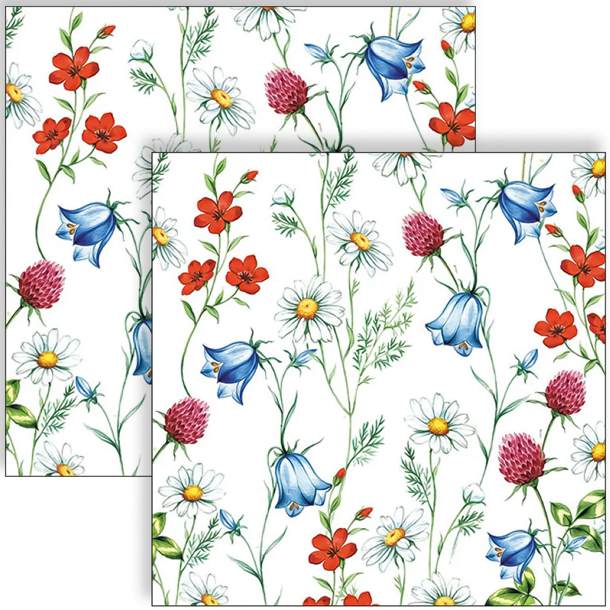 Guardanapo para Decoupage Ambiente 33x33cm com 20 Unidades - Flores Silvestres