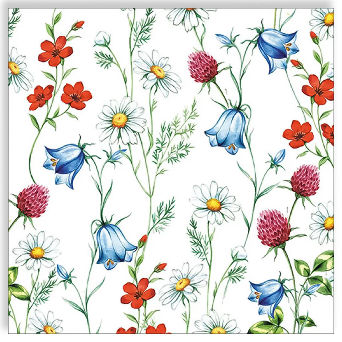 Guardanapo para Decoupage Ambiente 33x33cm com 20 Unidades - Flores Silvestres