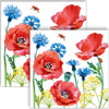 Guardanapo para Decoupage Ambiente 33x33cm com 20 Unidades - Flores Papoulas