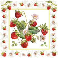 Guardanapo para Decoupage Ambiente 33x33cm com 2 Unidades - Morangos Frescos