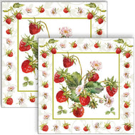 Guardanapo para Decoupage Ambiente 33x33cm com 20 Unidades - Morangos Frescos