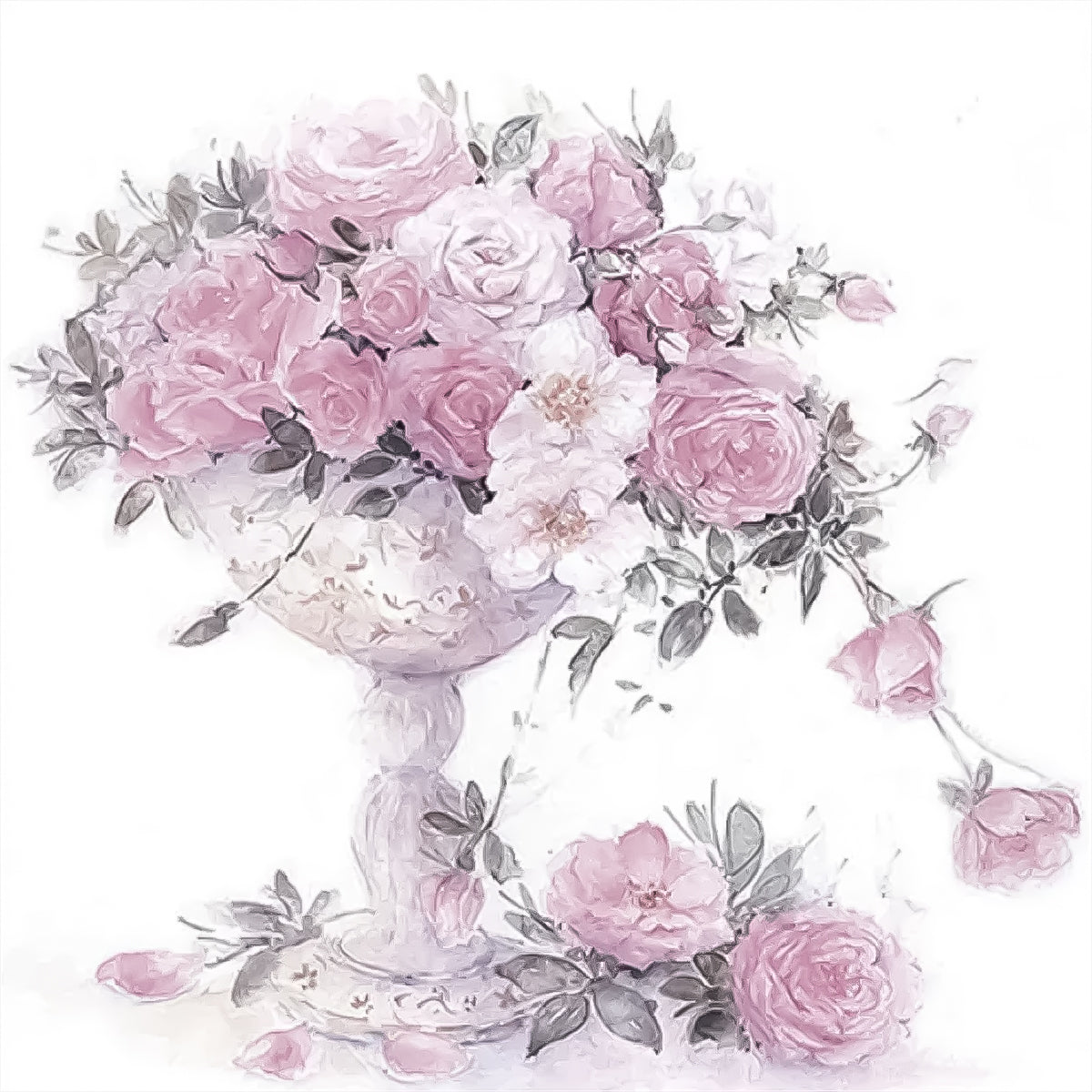 Guardanapo para Decoupage Ambiente 33x33cm com 2 Unidades - Flor Vintage