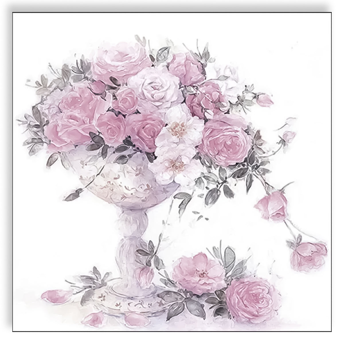Guardanapo para Decoupage Ambiente 33x33cm com 2 Unidades - Flor Vintage