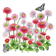 Guardanapo para Decoupage Ambiente 33x33cm com 20 Unidades - Flores com Borboletas