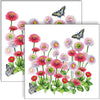 Guardanapo para Decoupage Ambiente 33x33cm com 2 Unidades - Flores com Borboletas
