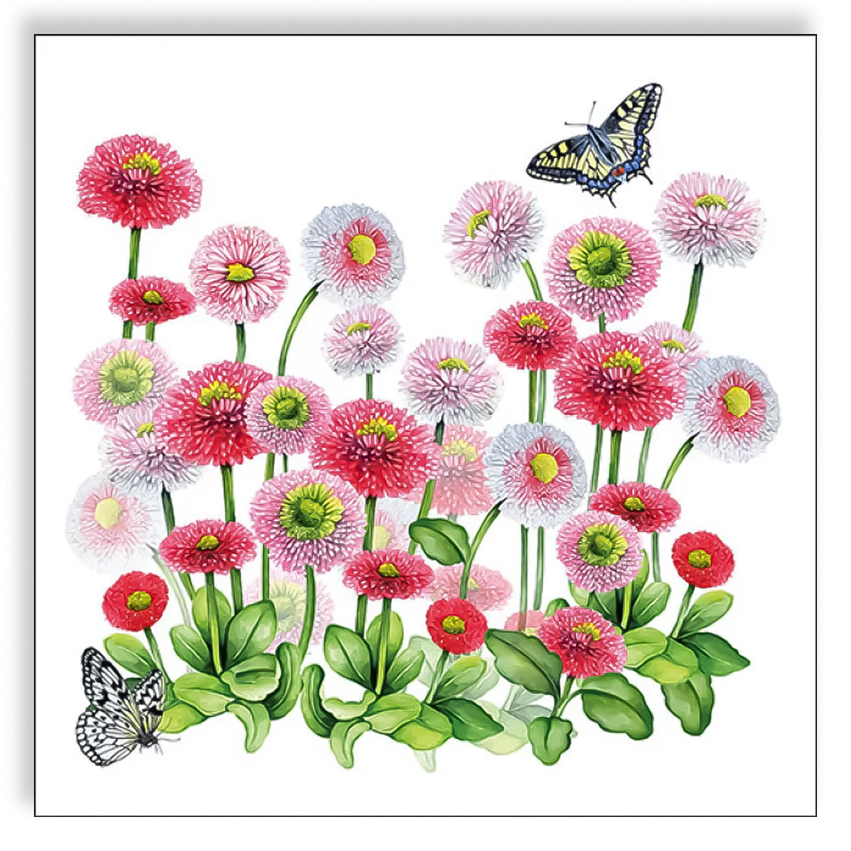 Guardanapo para Decoupage Ambiente 33x33cm com 2 Unidades - Flores com Borboletas