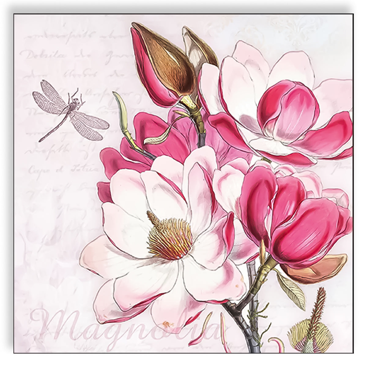 Guardanapo para Decoupage Ambiente 33x33cm com 20 Unidades - Flores & Animais 