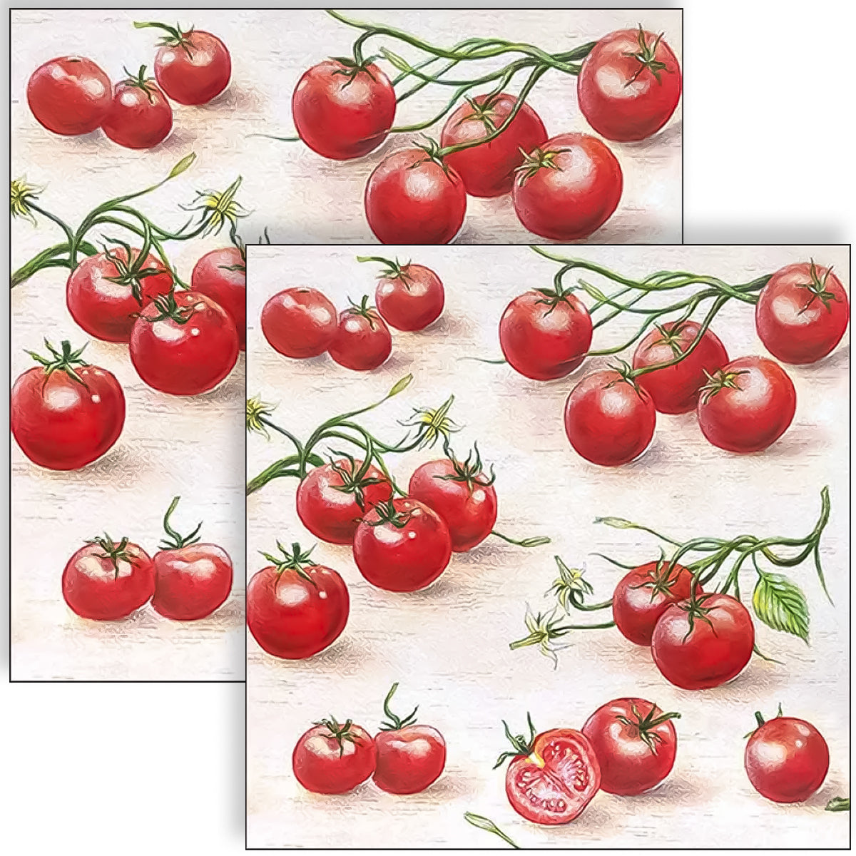 Guardanapo para Decoupage Ambiente 33x33cm com 2 Unidades - Tomates