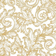 Guardanapo para Decoupage Ambiente 33x33cm com 2 Unidades - Ouro Barroco Branco
