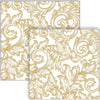 Guardanapo para Decoupage Ambiente 33x33cm com 2 Unidades - Ouro Barroco Branco 