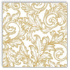 Guardanapo para Decoupage Ambiente 33x33cm com 2 Unidades - Ouro Barroco Branco 