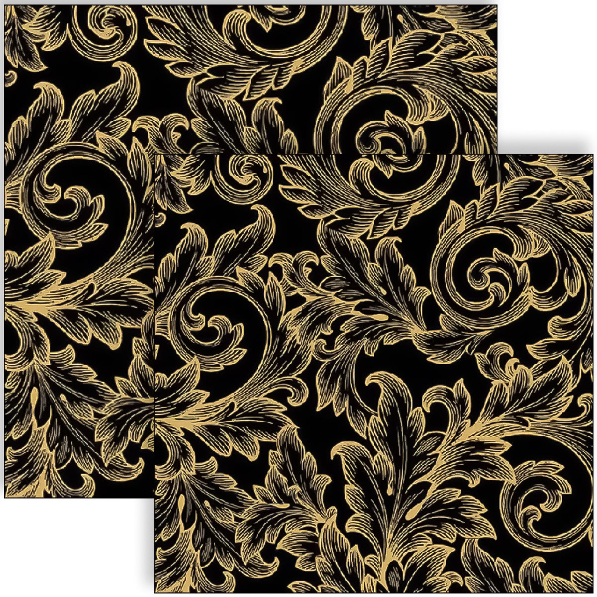 Guardanapo para Decoupage Ambiente 33x33cm com 2 Unidades - Barroco Dourado Preto
