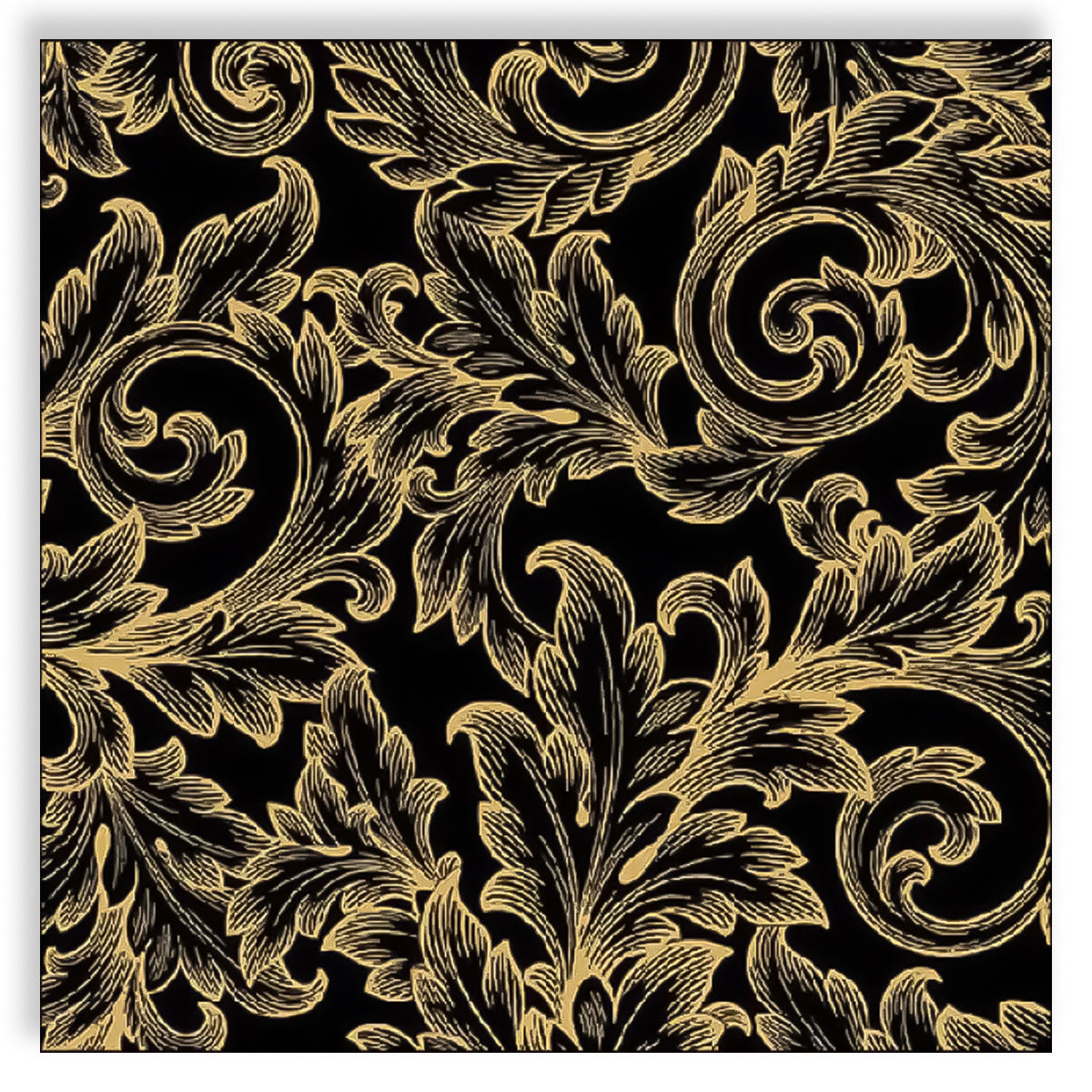 Guardanapo para Decoupage Ambiente 33x33cm com 2 Unidades - Barroco Dourado Preto