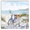 Guardanapo para Decoupage Ambiente 33x33cm com 2 Unidades - Bicicleta na Praia
