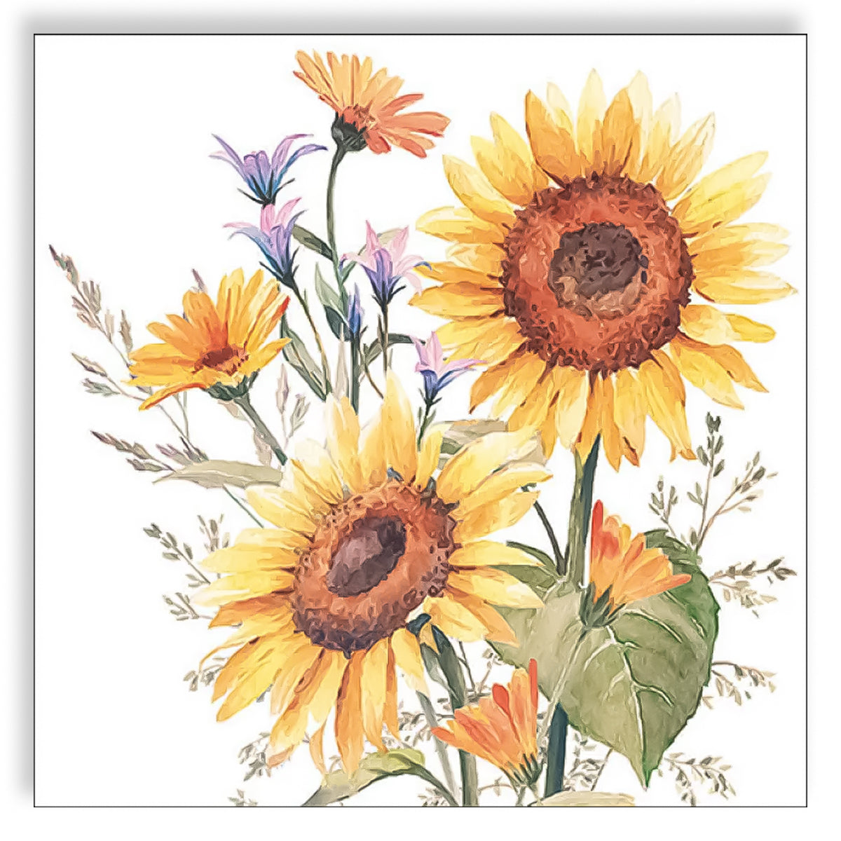 Guardanapo para Decoupage Ambiente 33x33cm com 20 Unidades - Girassóis