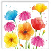 Guardanapo para Decoupage Ambiente 33x33cm com 2 Unidades - Flores Coloridas de Verão