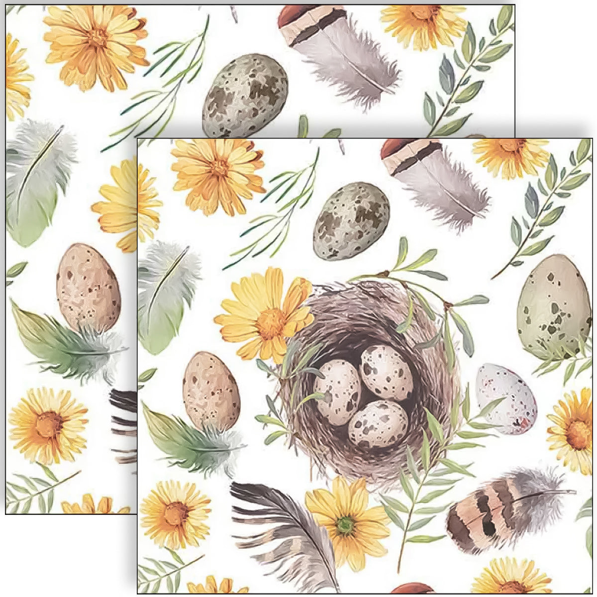 Guardanapo para Decoupage Ambiente 33x33cm com 20 Unidades - Ninho de Pássaros