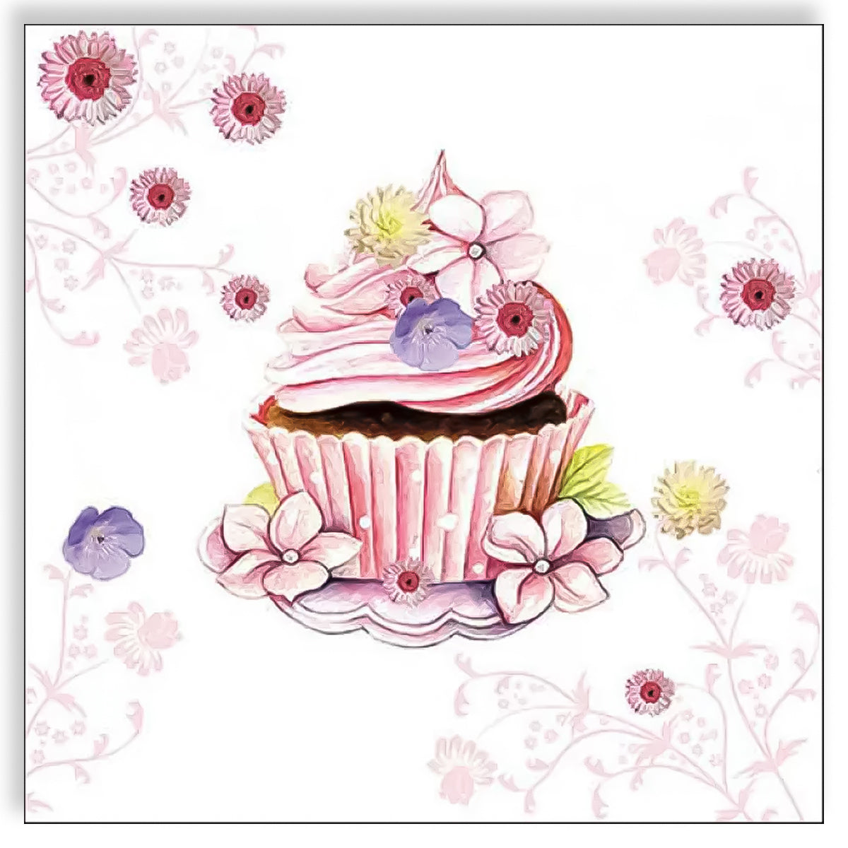 Guardanapo para Decoupage Ambiente 33x33cm com 20 Unidades - Bolinho Decorado