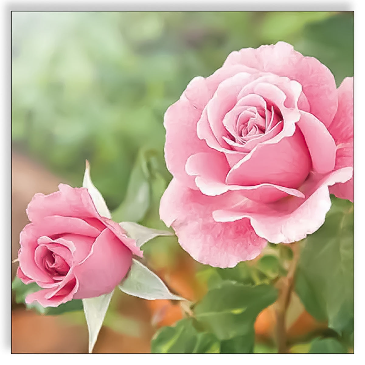 Guardanapo para Decoupage Ambiente 33x33cm com 2 Unidades - Rosas no Jardim