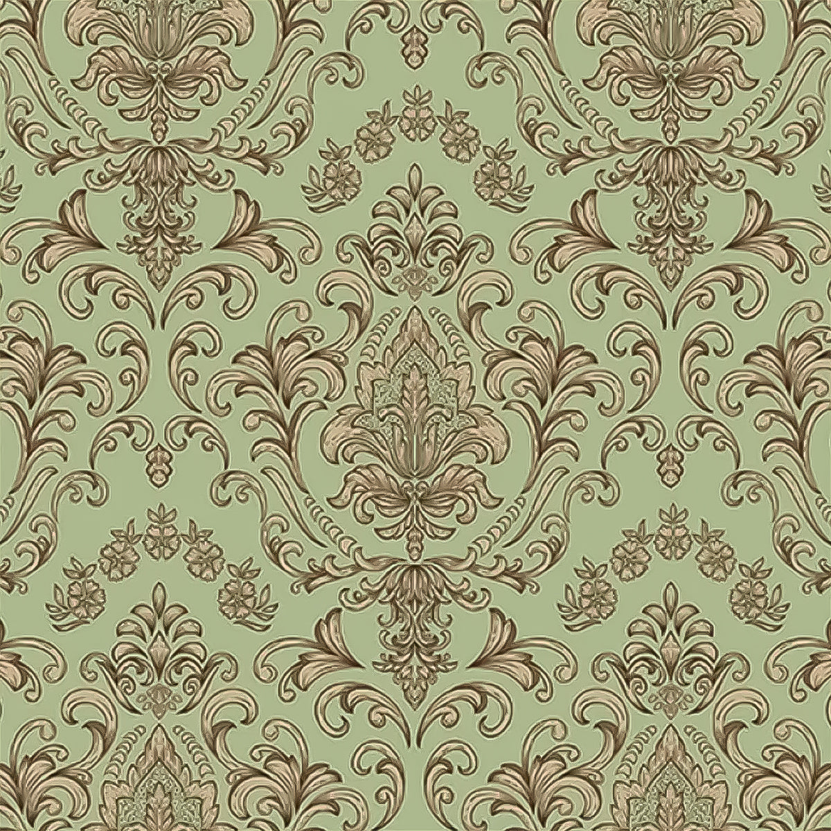 Guardanapo para Decoupage Ambiente 33x33cm com 20 Unidades - Ornamento Barroco Verde