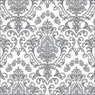 Guardanapo para Decoupage Ambiente 33x33cm com 20 Unidades - Ornamento Barroco Prata