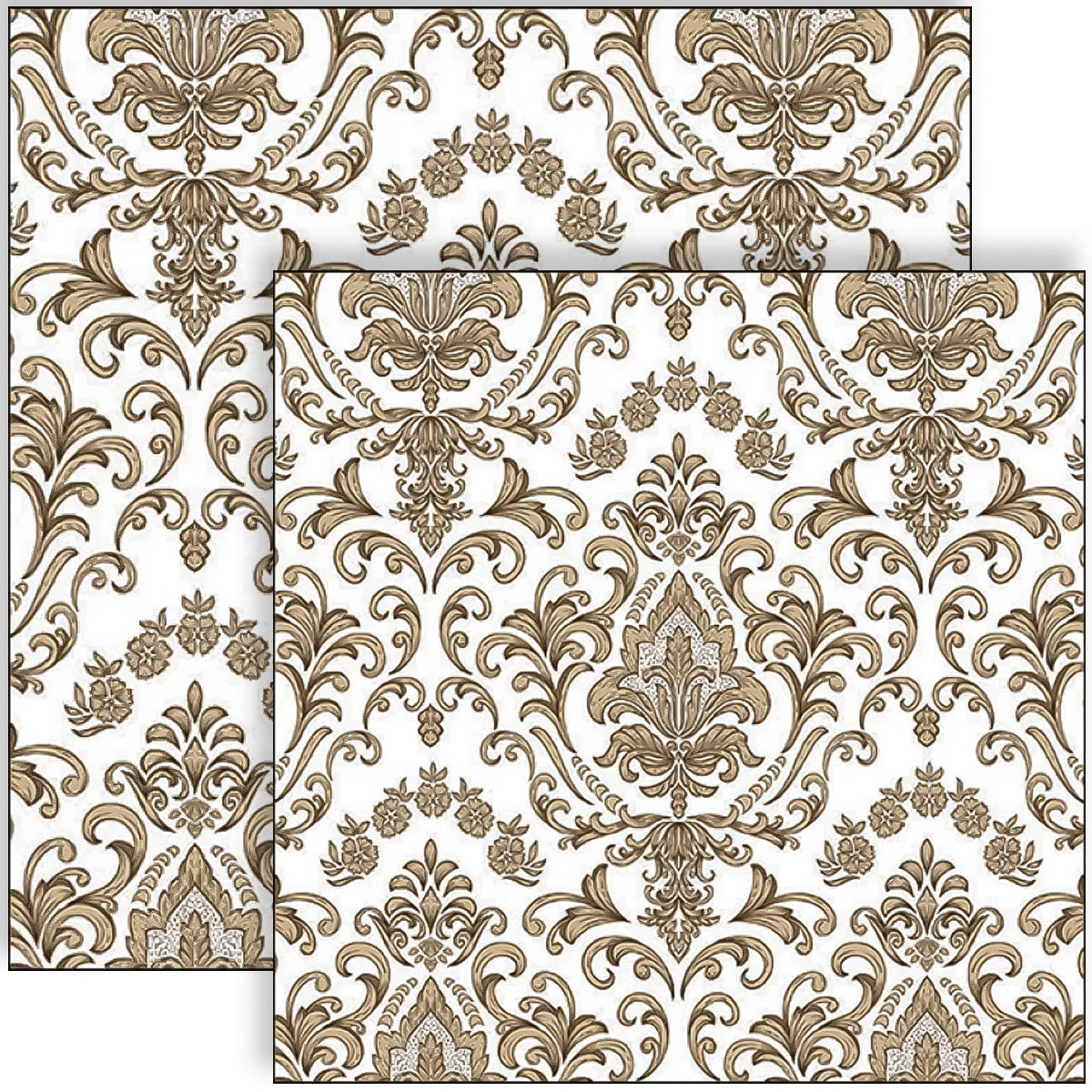 Guardanapo para Decoupage Ambiente 33x33cm com 20 Unidades - Ornamento Barroco Ouro