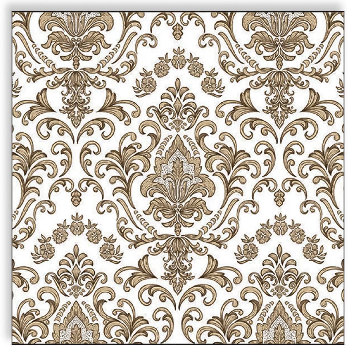 Guardanapo para Decoupage Ambiente 33x33cm com 2 Unidades - Ornamento Barroco Ouro