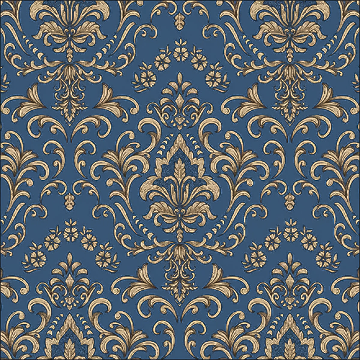Guardanapo para Decoupage Ambiente 33x33cm com 20 Unidades - Ornamento Barroco Azul