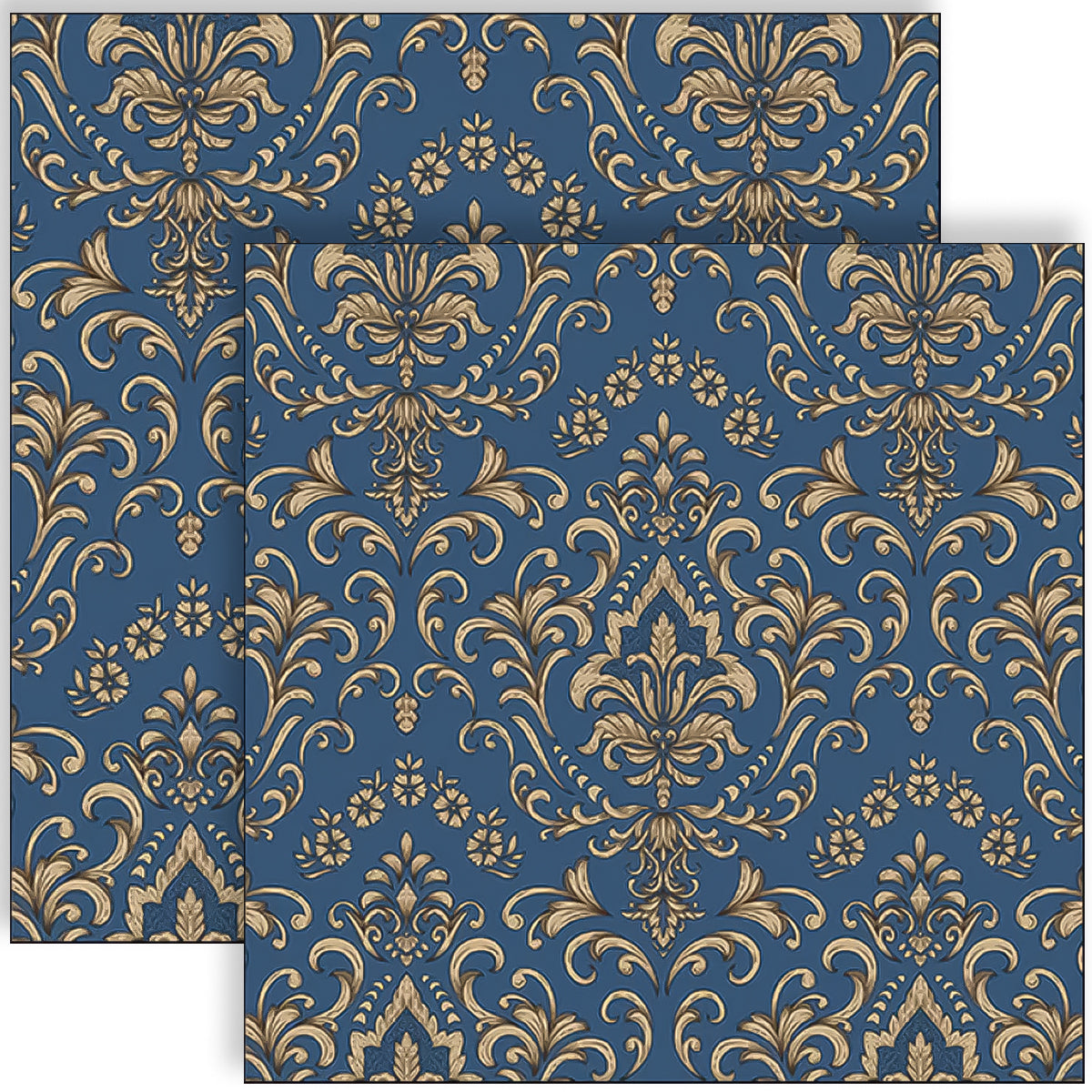 Guardanapo para Decoupage Ambiente 33x33cm com 20 Unidades - Ornamento Barroco Azul