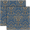 Guardanapo para Decoupage Ambiente 33x33cm com 20 Unidades - Ornamento Barroco Azul