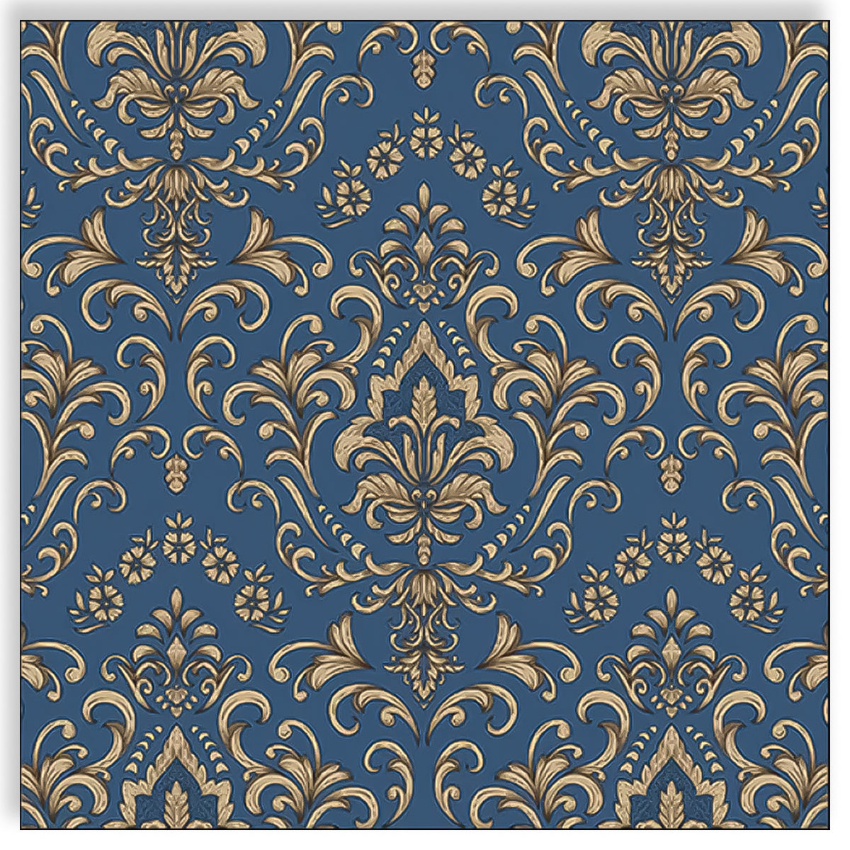 Guardanapo para Decoupage Ambiente 33x33cm com 20 Unidades - Ornamento Barroco Azul