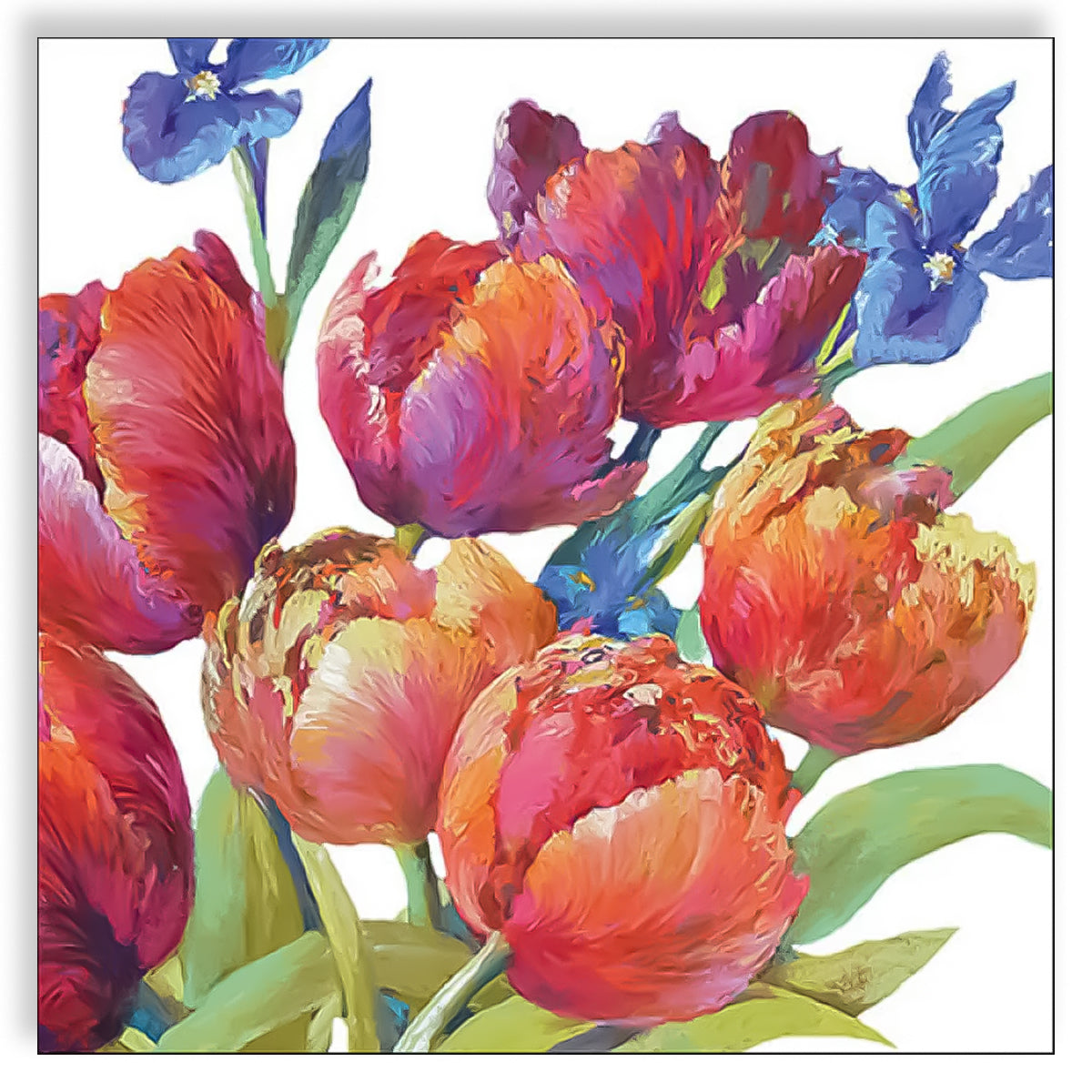 Guardanapo para Decoupage Ambiente 33x33cm com 20 Unidades - Tulipas da Alegria