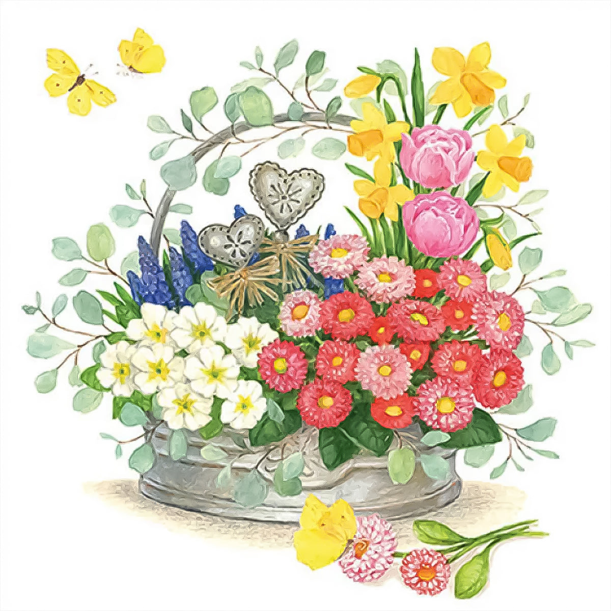 Guardanapo para Decoupage Ambiente 33x33cm com 2 Unidades - Flores de Primavera
