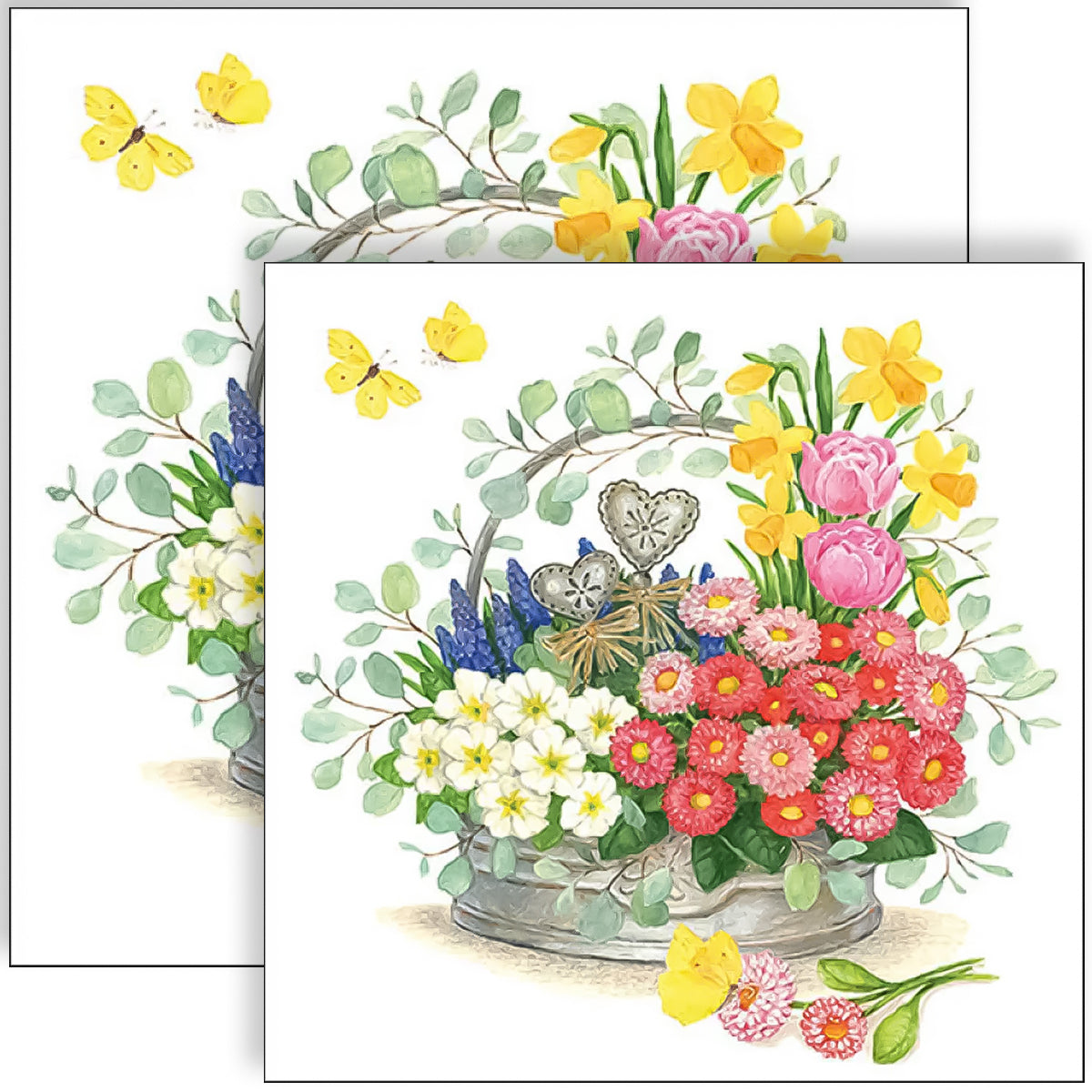 Guardanapo para Decoupage Ambiente 33x33cm com 2 Unidades - Flores de Primavera