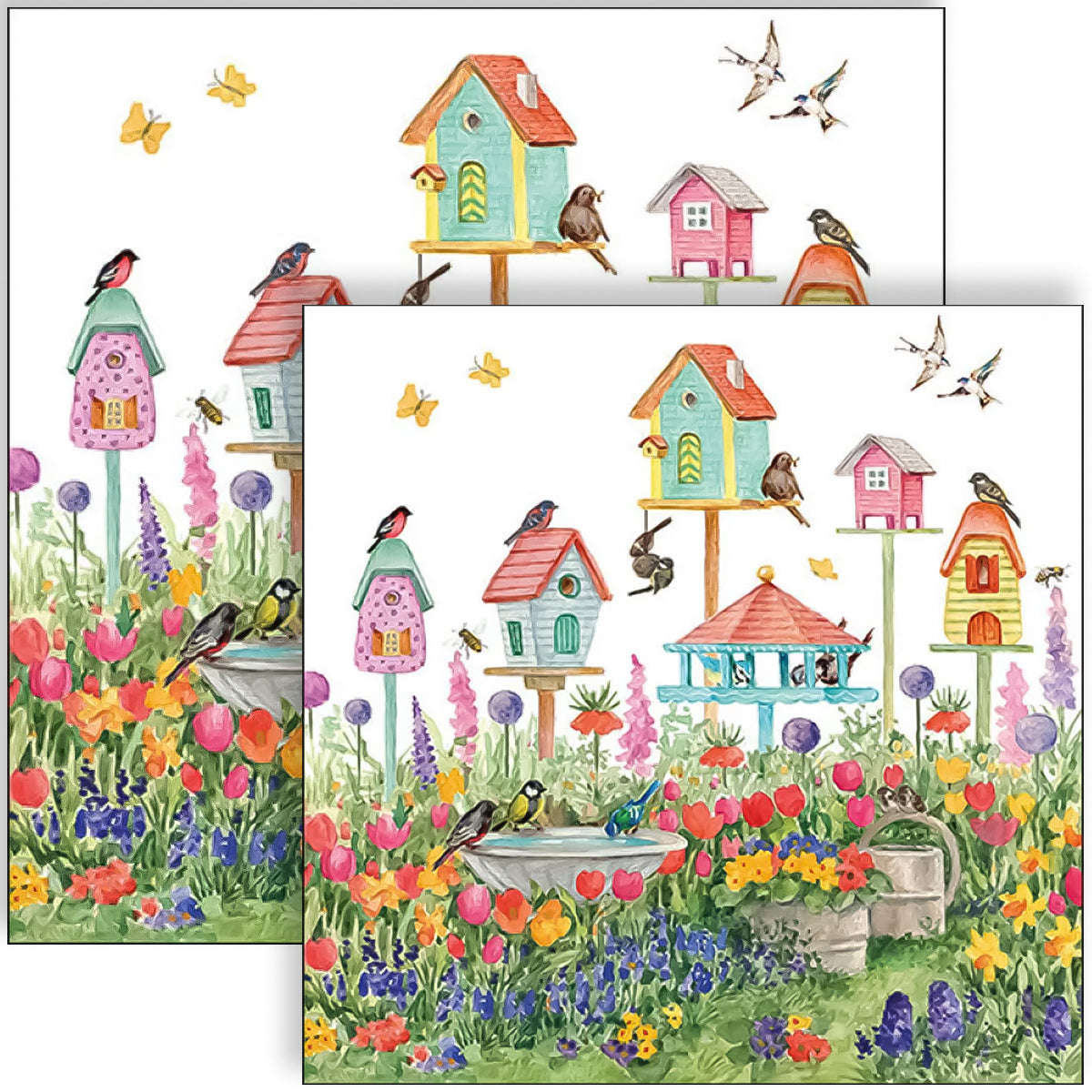 Guardanapo para Decoupage Ambiente 33x33cm com 20 Unidades - Casas de Pássaros