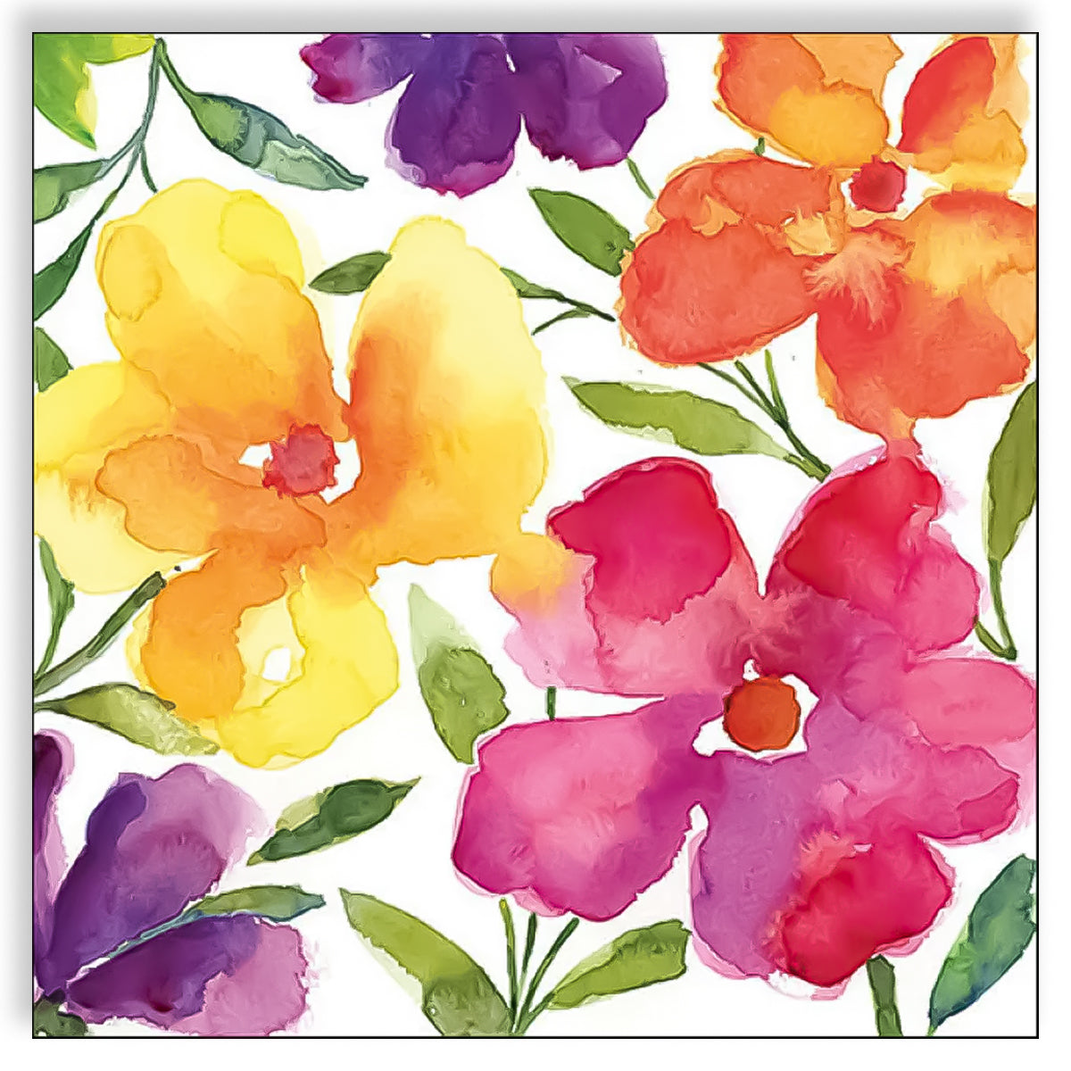 Guardanapo para Decoupage Ambiente 33x33cm com 20 Unidades - Flores Coloridas
