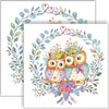 Guardanapo para Decoupage Ambiente 33x33cm com 20 Unidades - Casal de Corujas