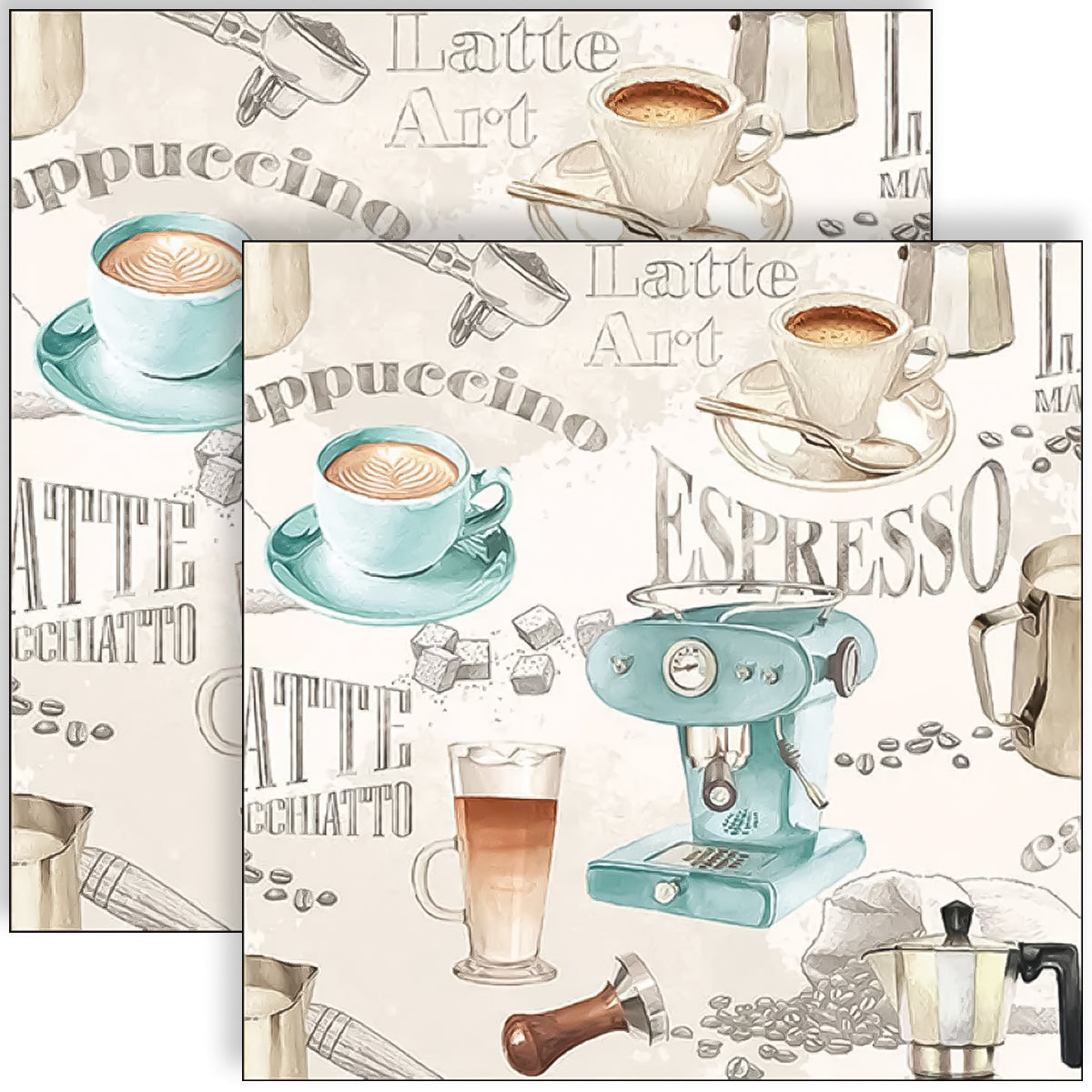 Guardanapo para Decoupage Ambiente 33x33cm com 2 Unidades - Café Expresso