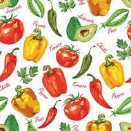 Guardanapo para Decoupage Ambiente 33x33cm com 20 Unidades - Legumes & Ervas