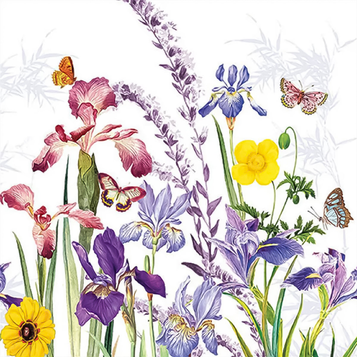 Guardanapo para Decoupage Ambiente 33x33cm com 20 Unidades - Jardim Íris