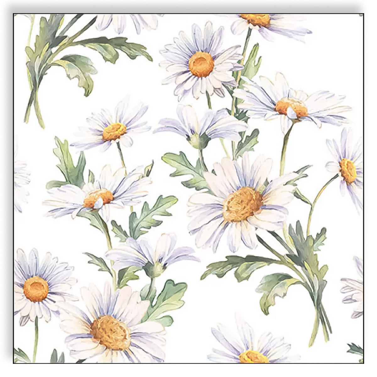 Guardanapo para Decoupage Ambiente 33x33cm com 2 Unidades - Margaridas Brancas