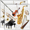 Guardanapo para Decoupage Ambiente 33x33cm com 20 Unidades - Instrumentos Musicais