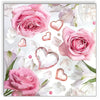 Guardanapo para Decoupage Ambiente 33x33cm com 20 Unidades - Coração & Rosas
