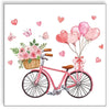 Guardanapo para Decoupage Ambiente 33x33cm com 2 Unidades - Bicicleta do Amor